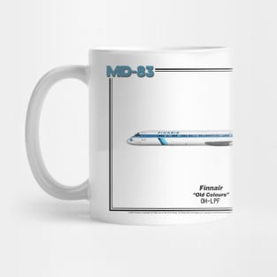 McDonnell Douglas MD-83 - Finnair "Old Colours" (Art Print) Mug